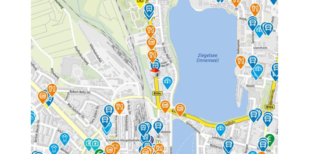 Etagenwohnung Schwerin - 2 Zimmer, 56 m&sup2;, 900&euro; | Angebot:26646786