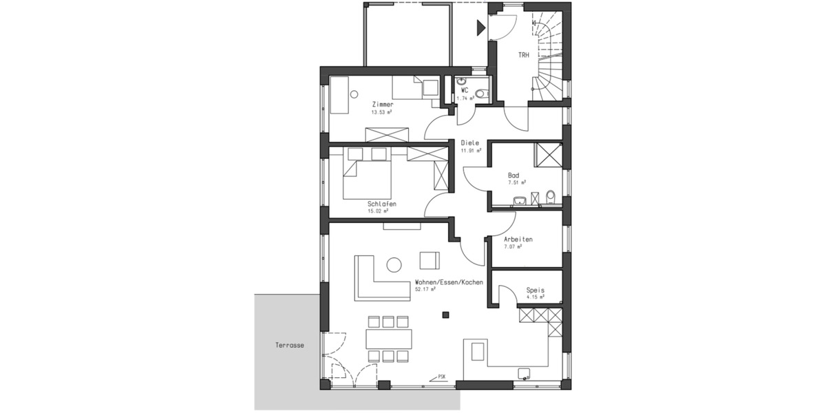 Erdgeschoßwohnung Wellendingen - 4.5 Zimmer, 130 m&sup2;, 1.330&euro; | Angebot:24814667