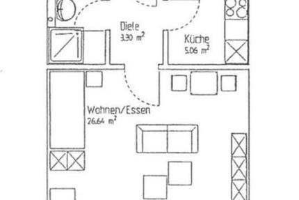1-Zimmer Penthaus-Wohnung in Darmstadt, provisionsfrei von privat 1 zimmer