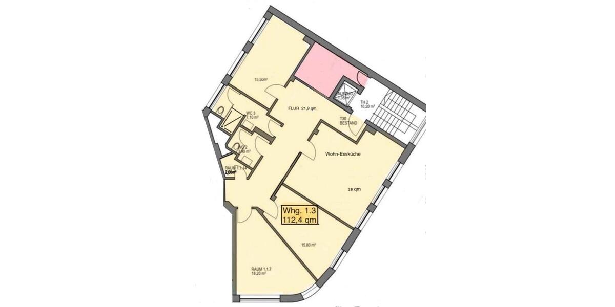 Etagenwohnung Mainz - 4 Zimmer, 112 m&sup2;, 1.675&euro; | Angebot:25122909