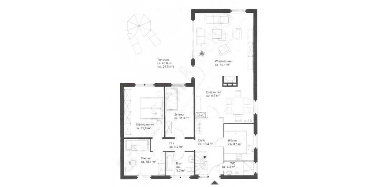 Bungalow Hamburg Rahlstedt - 4 Zimmer, 135 m&sup2;, 2.450&euro; | Angebot:26026427