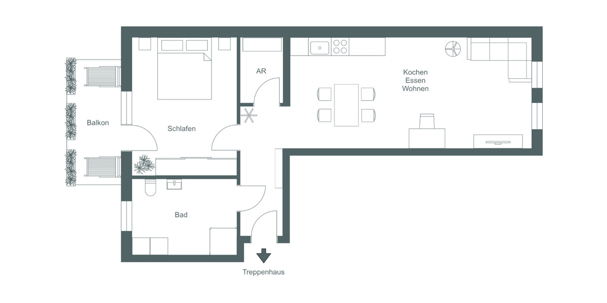Etagenwohnung Kastellaun - 2 Zimmer, 66 m&sup2;, 750&euro; | Angebot:24392071