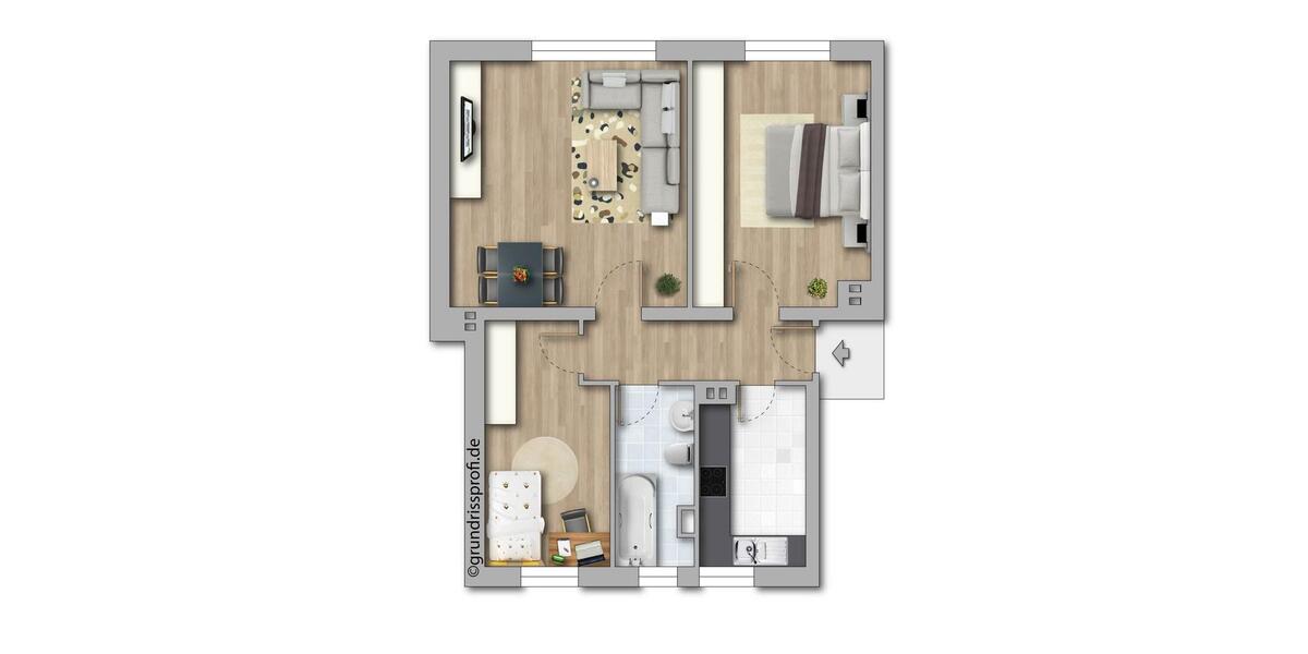 Erdgeschoßwohnung Plauen - 3 Zimmer, 62 m&sup2;, 269&euro; | Angebot:24782800