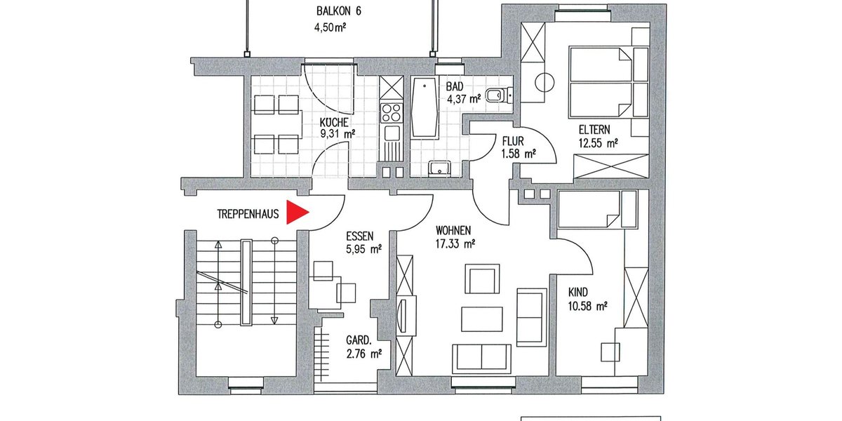 WAHREN + 3 RAUM WOHNUNG + 2.OG + BALKON - Etagenwohnung Leipzig-Wahren Wahren | Angebot:26146302