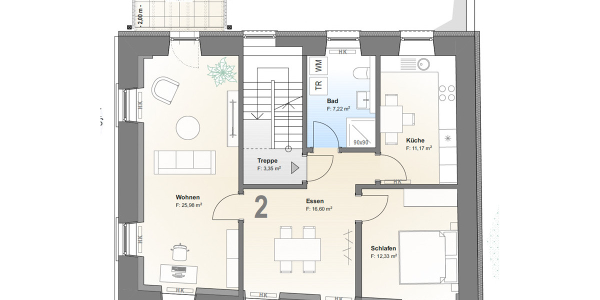 Etagenwohnung Traben-Trarbach Trarbach - 3 Zimmer, 76 m&sup2;, 736&euro; | Angebot:24345741