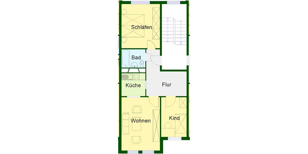 Etagenwohnung Wernigerode - 3 Zimmer, 57 m&sup2;, 313&euro; | Angebot:20516130