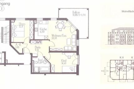 Moderne 3-Zimmer-Wohnung mit Balkon und Garage in Friedrichshofen 3 zimmer