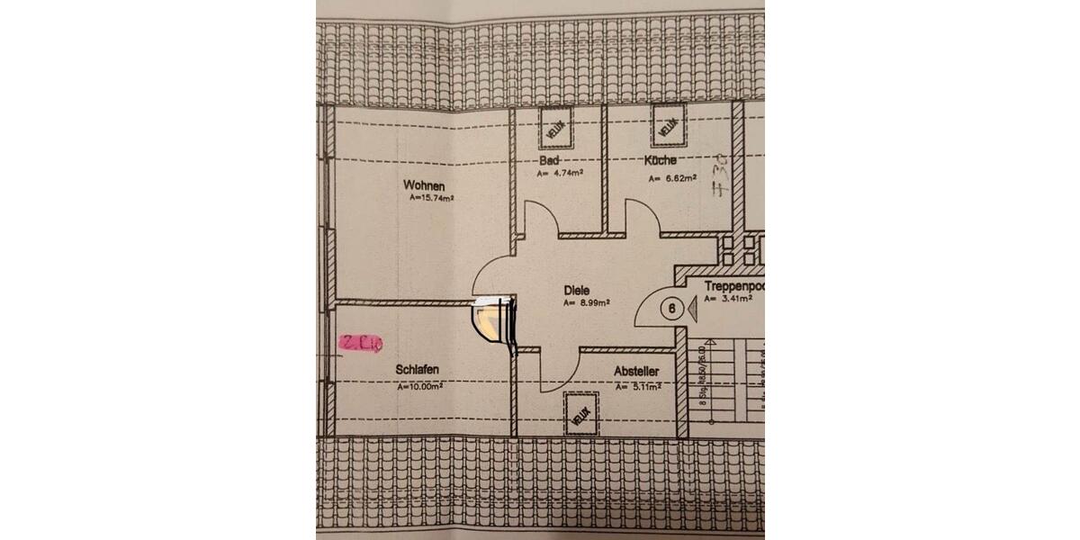 Dachgeschoßwohnung Cuxhaven Groden - 3 Zimmer, 61 m&sup2;, 725&euro; | Angebot:24890441