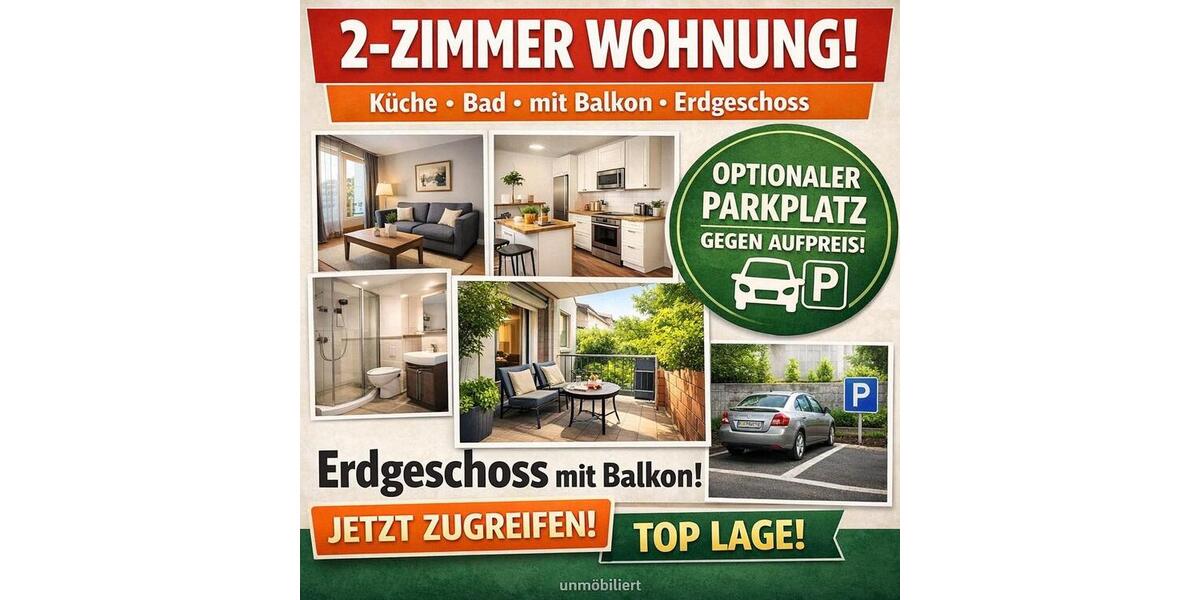 Hochparterre Baunatal - 2 Zimmer, 57 m&sup2;, 684&euro; | Angebot:25106172