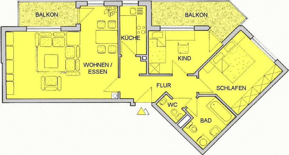 Etagenwohnung Ahrensfelde - 3 Zimmer, 82 m&sup2;, 906&euro; | Angebot:26645549