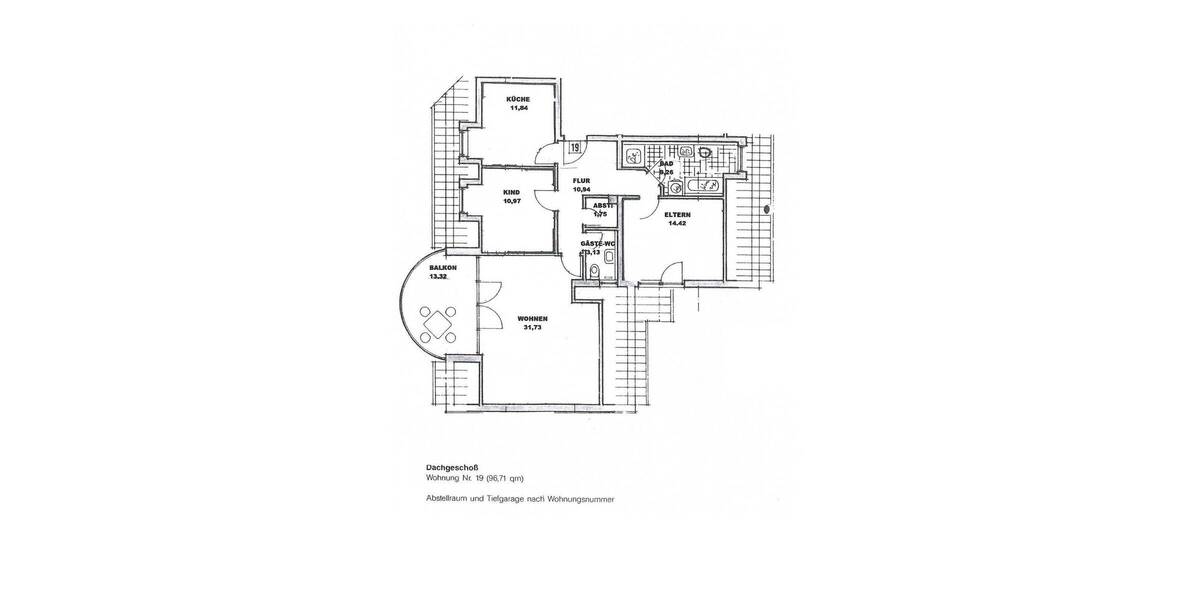Etagenwohnung Straubing - 3 Zimmer, 97 m&sup2;, 890&euro; | Angebot:26819725