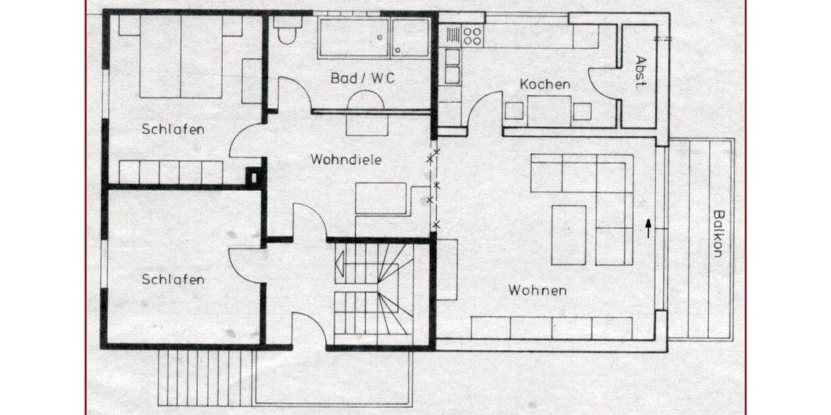 Etagenwohnung Netphen - 3 Zimmer, 95 m&sup2;, 650&euro; | Angebot:26611414