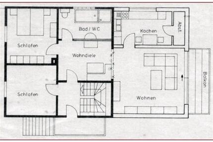 Wohnung Netphen - 3 Zimmer, 95 m&sup2;, 650&euro; | Angebot:26611414