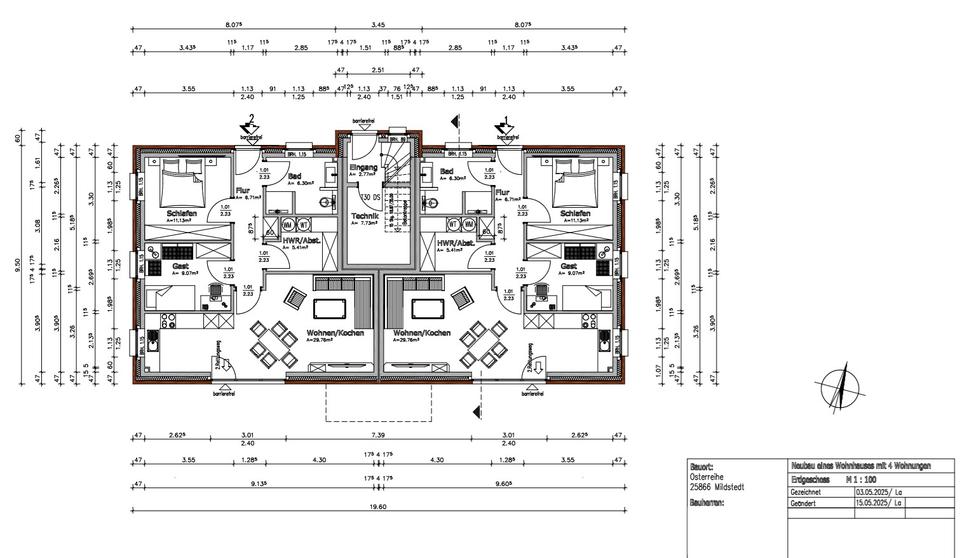 Erdgeschoßwohnung Mildstedt - 3 Zimmer, 70 m&sup2;, 1.015&euro; | Angebot:24846214
