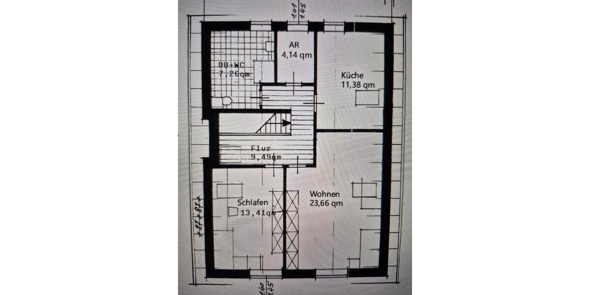 Dachgeschoßwohnung Grasberg - 1 Zimmer, 67 m&sup2;, 750&euro; | Angebot:25895358