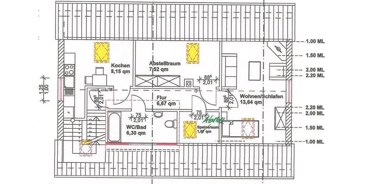 Dachgeschoss Wohnung Holtorf -Polizeistudent-in geeignet 2 zimmer