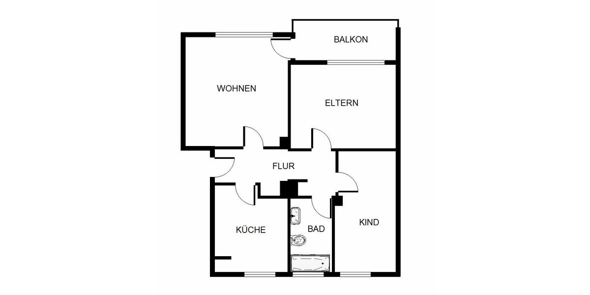 Erdgeschoßwohnung Gelsenkirchen Gelsenkirchen-Nord - 3 Zimmer, 67 m&sup2;, 449&euro; | Angebot:25238064