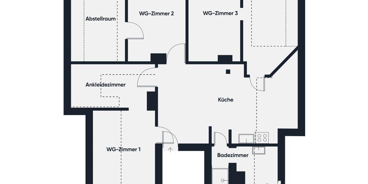 Dachgeschoßwohnung Gießen Schlangenzahl - 3 Zimmer, 71 m&sup2;, 900&euro; | Angebot:26649005