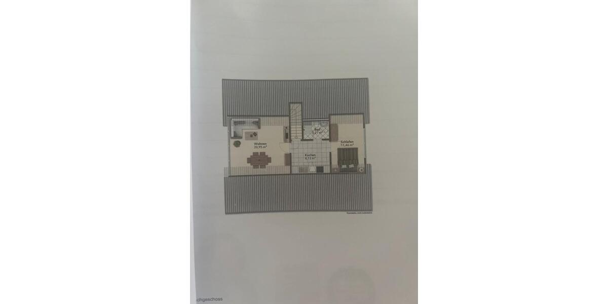 Dachgeschoßwohnung Klettgau - 2.5 Zimmer, 45 m&sup2;, 600&euro; | Angebot:26705306