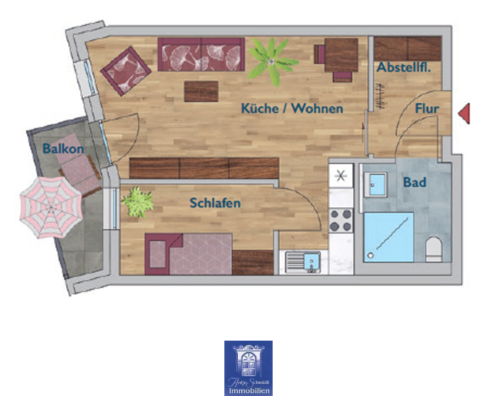 Etagenwohnung Arnsdorf - 2 Zimmer, 46 m&sup2;, 600&euro; | Angebot:25708970