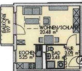 Etagenwohnung Zossen - 1 Zimmer, 34 m&sup2;, 360&euro; | Angebot:24697132