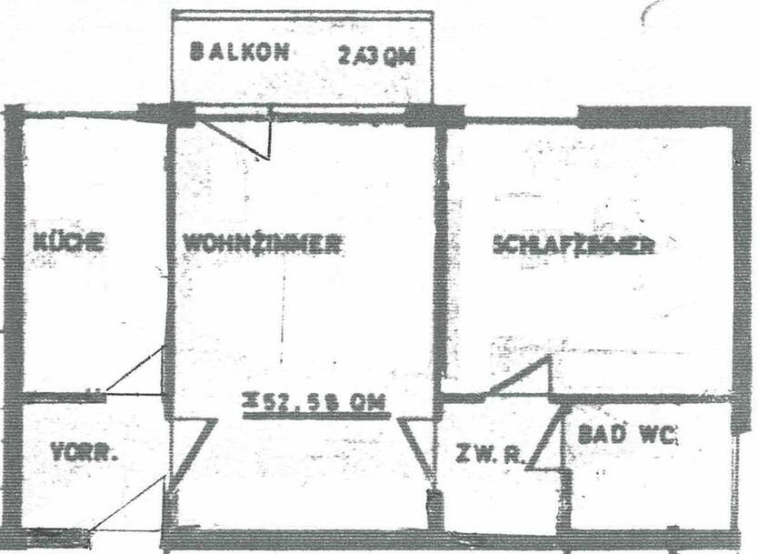 Schöne 2. Zi. Wohnung mit Balkon zu Vermieten