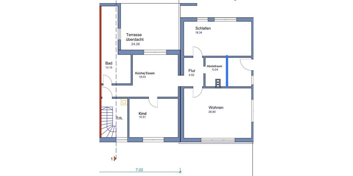 Etagenwohnung Stetten am kalten Markt - 3 Zimmer, 100 m&sup2;, 1.234&euro; | Angebot:26023494