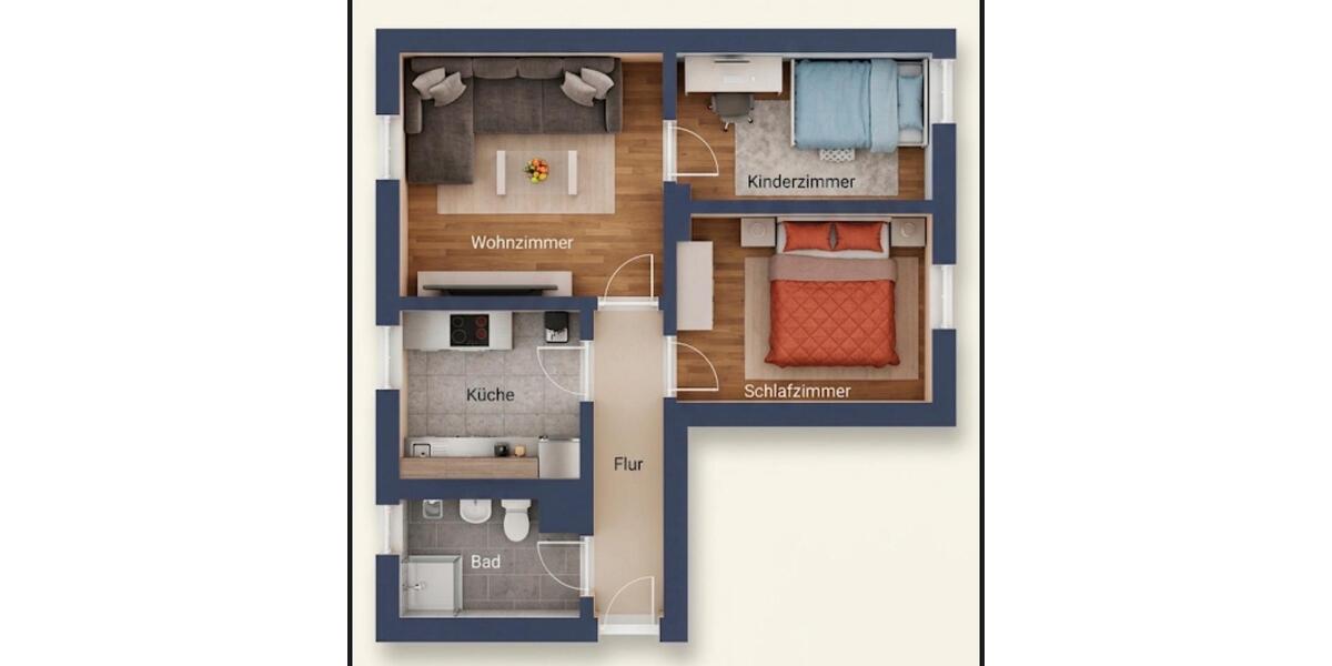 Etagenwohnung Coburg - 3 Zimmer, 58 m&sup2;, 690&euro; | Angebot:26413753