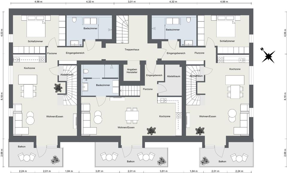 Etagenwohnung Bielefeld Jöllenbeck - 2 Zimmer, 48 m&sup2;, 768&euro; | Angebot:26645579