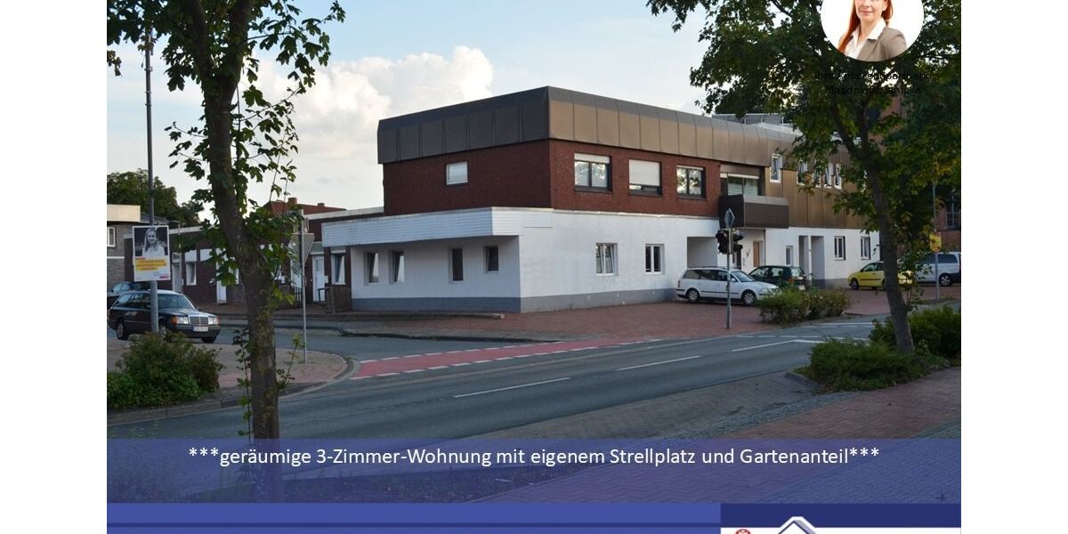 ***Geräumige 3-Zimmer-Wohnung mit eigener Auffahrt und Stellplatz sowie Garten - ideal für die kleine Familie*** - Erdgeschoßwohnung Saterland Strücklingen | Angebot:24990789