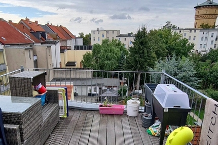 Wohnen über den Dächern von Köthen mit Blick zum Wasserturm