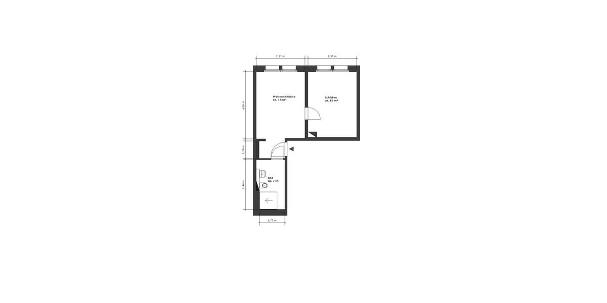 Etagenwohnung Vetschau/Spreewald Spreewald - 2 Zimmer, 40 m&sup2;, 199&euro; | Angebot:21727649