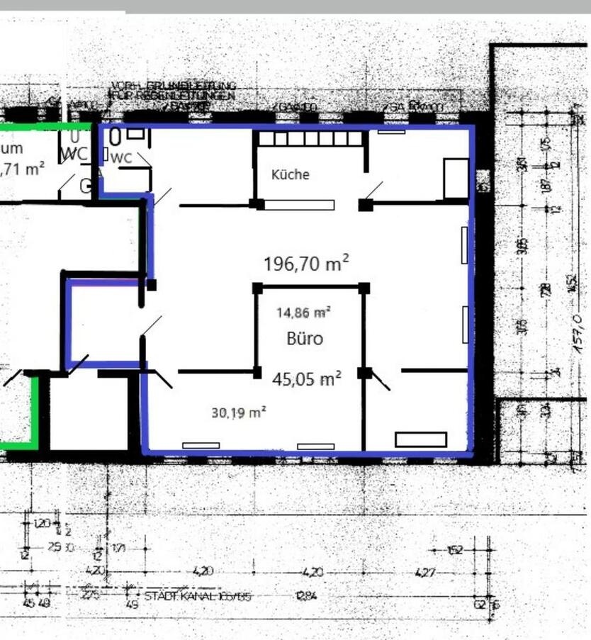 196 m² für Verein, Hobby, Werkstatt, Tonstudio, Proberaum u. Ä.