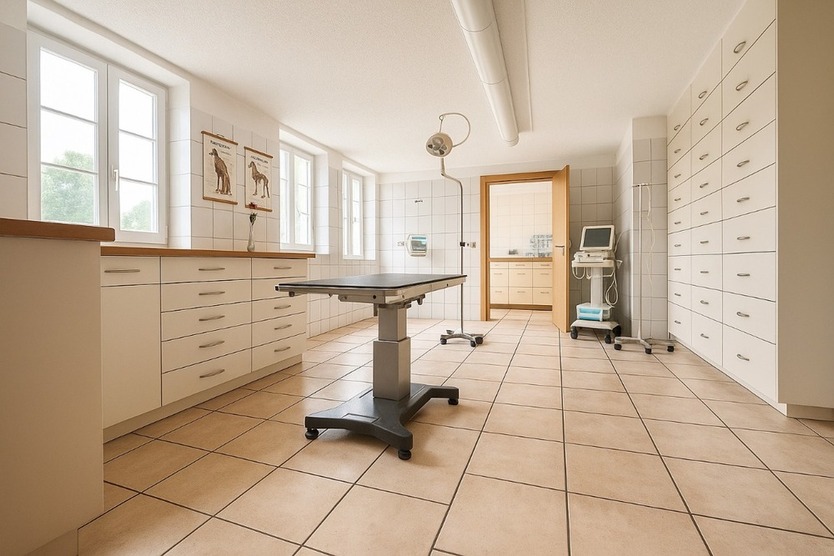 Praxis Ortsrand Singen mit 6 Räumen, 2 Eingängen & 8 Stellplätzen – Gewerberäume zimmer