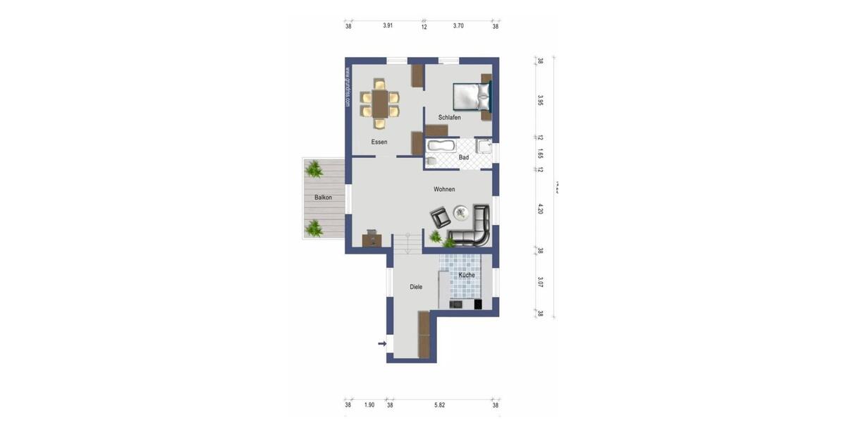Wohnen auf Zeit Mülheim an der Ruhr Broich - 3 Zimmer, 78 m&sup2;, 1.400&euro; | Angebot:26566729