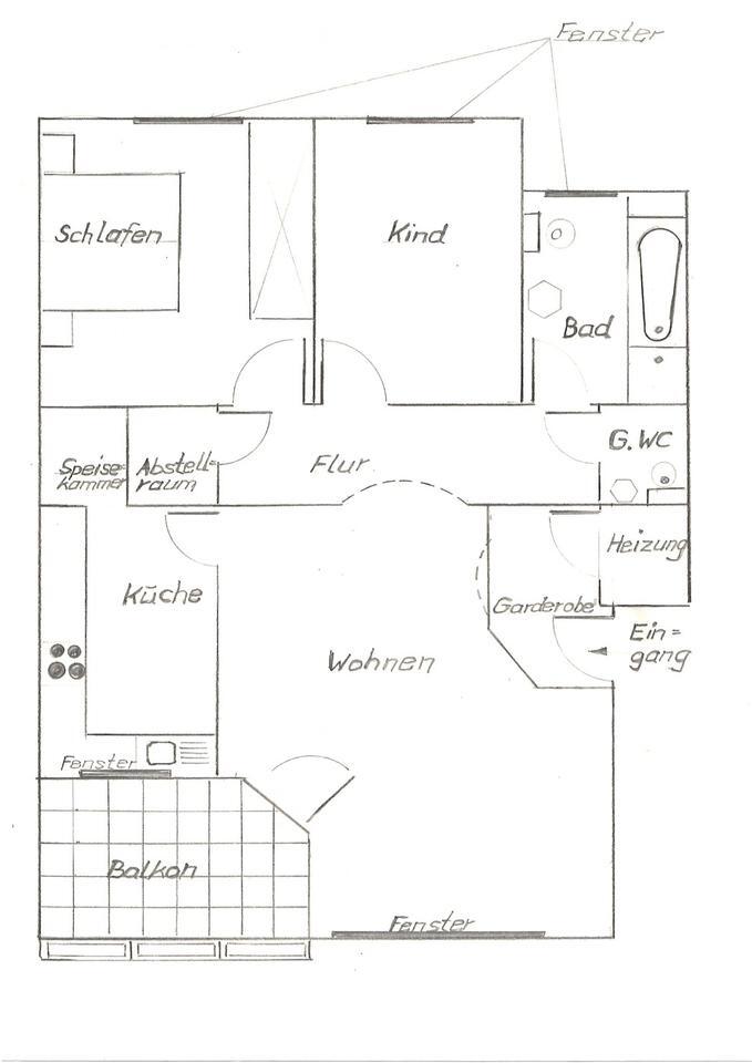 3 Zimmerwohnung in OT Steinheim zimmer