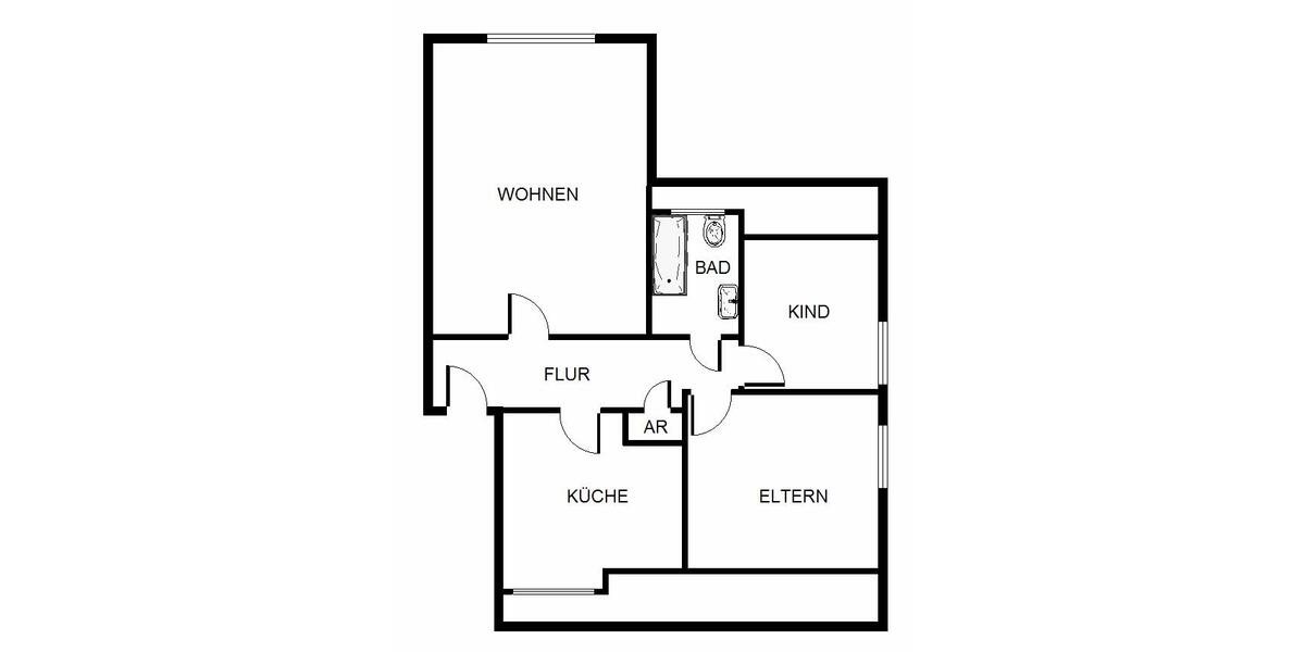 Dachgeschoßwohnung Bergkamen - 3 Zimmer, 61 m&sup2;, 273&euro; | Angebot:25099675