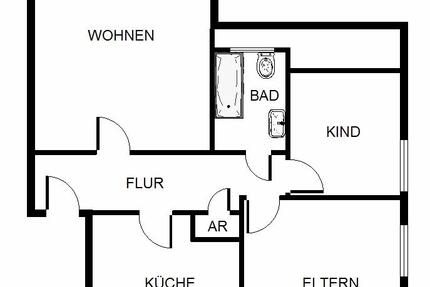 Wohnung Bergkamen - 3 Zimmer, 61 m&sup2;, 273&euro; | Angebot:25099675