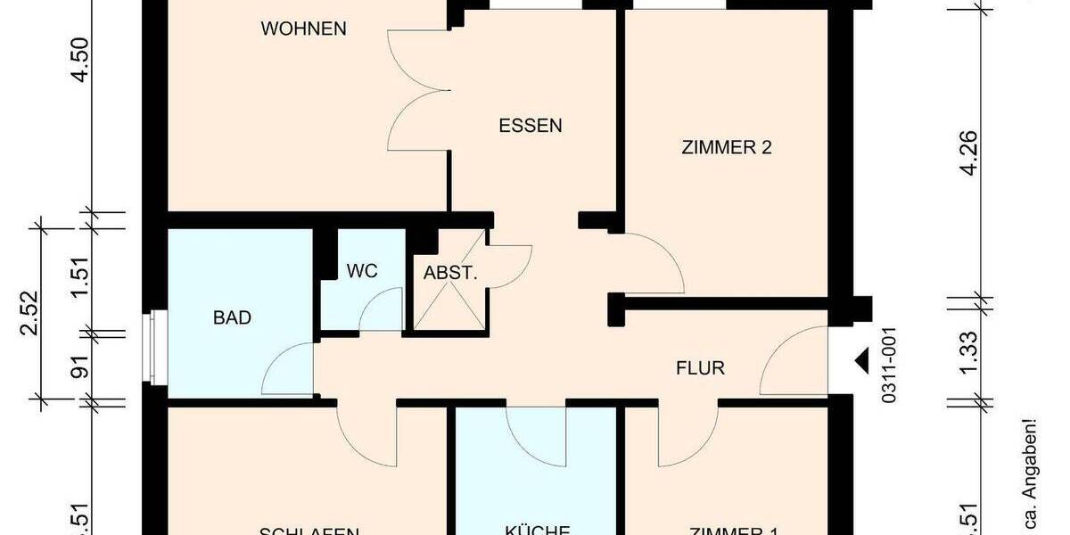 Etagenwohnung Lauenburg Oberstadt - 4 Zimmer, 91 m&sup2;, 729&euro; | Angebot:26779866