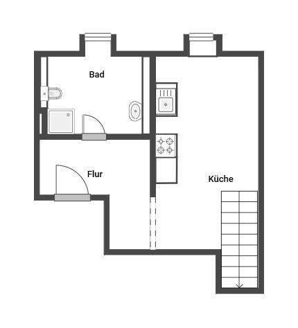 Etagenwohnung Hildburghausen Wallrabs - 2 Zimmer, 72 m&sup2;, 480&euro; | Angebot:25797422