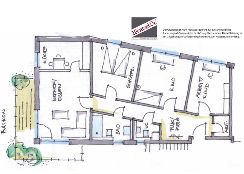 Etagenwohnung Hannover Döhren-Wülfel - 4 Zimmer, 97 m&sup2;, 1.186&euro; | Angebot:25052264