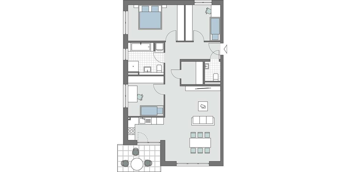 Erdgeschoßwohnung Horb am Neckar - 4 Zimmer, 105 m&sup2;, 1.269&euro; | Angebot:21938951