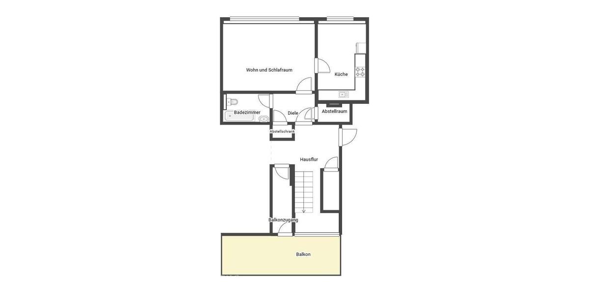 Etagenwohnung Viersen - 1 Zimmer, 46 m&sup2;, 760&euro; | Angebot:23863395