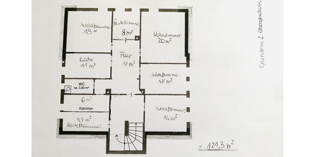 Erstbezug 5. Raum Wohnung 2. OG Altbauwohnung Garten 5 zimmer