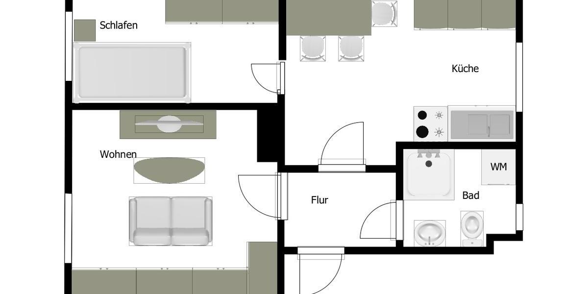 Etagenwohnung Naumburg (Saale) - 2 Zimmer, 39 m&sup2;, 375&euro; | Angebot:26278062
