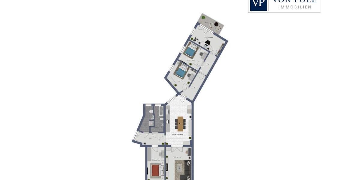 Etagenwohnung Stralsund - 5 Zimmer, 142 m&sup2;, 1.495&euro; | Angebot:24795712