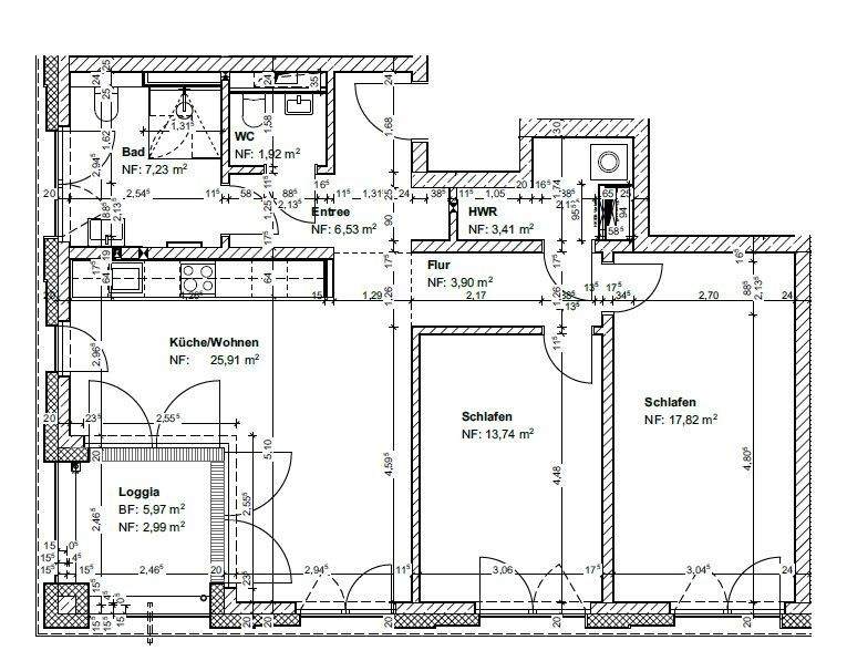 Etagenwohnung Hannover Döhren - 3 Zimmer, 83 m&sup2;, 1.290&euro; | Angebot:24594300