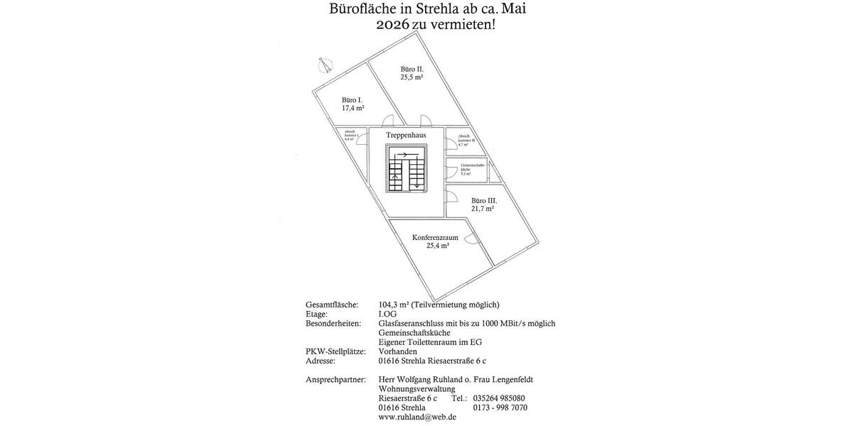 Bürofläche in Strehla ab ca. Mai 2026 zu vermieten! zimmer