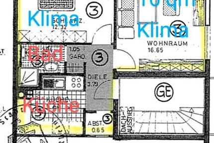 möbliertes Zimmer 16qm Dachgeschoss 2OG mit Klimaanlage 1 zimmer