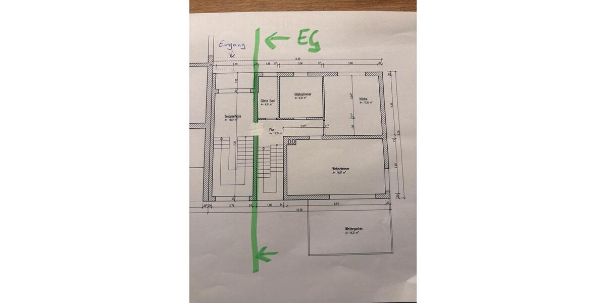 Haushälfte, 130m² mit Kamin Wintergarten Carport über 2 Etagen 3.5 zimmer